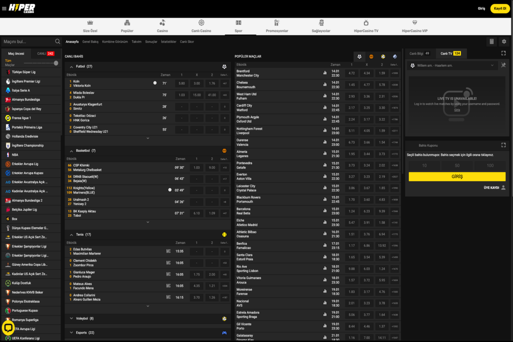 Hipercasino Spor Bahisleri